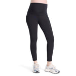 Motherhood Maternity Workout Over the Belly Pregnancy and Postpartum Leggings, Yoga Pants womens, 26 inch black, Large