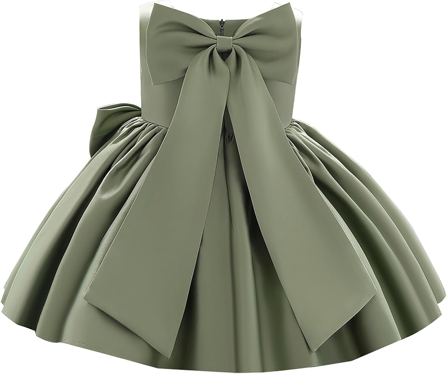 Girl Flower Design Dress Sleeveless Flower Design Princess Wedding Dress for Toddler and Baby Girl