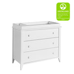 Babyletto Sprout 3-Drawer Changer Dresser with Removable Changing Tray in White, Greenguard Gold Certified