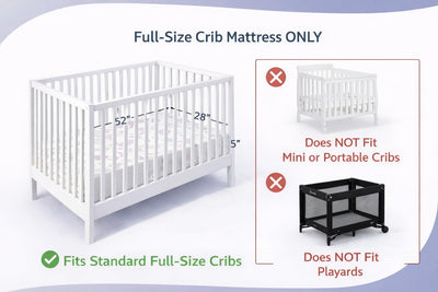 Dream On Me Twilight 5” 2-in-1 Breathable Spring Coil Crib & Toddler Mattress – Firm Infant Side & Plush Toddler Side, Reversible Design, Waterproof Vinyl Cover, GREENGUARD Gold & JPMA Certified