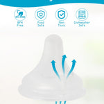 Silicone Nipple (S) for Spectra Baby Bottles, Slow Flow, 0m+, 4 Count