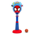 Spidey and His Amazing Friends Plastic Basketball Set by Delta Children – Includes Basketball Hoop, 1 Basketball and Ball Pump
