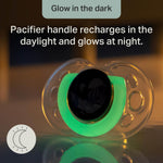 Tommee Tippee Night Time Pacifier, 18-36 Months, Symmetrical Silicone Baglet, BPA-Free Binkies, Glow in The Dark Technology, Green Rainbow, Pack of 6