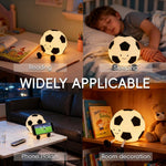 Soccer Silicone Night Light, Rechargeable Dimmable and Soft Touch Soccer Lamp with Timer, Nursery Room Decor and Gifts for Kids