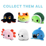TeeTurtle - The Original Reversible Turtle Plushie - Green - Cute Sensory Fidget Stuffed Animals That Show Your Mood 4 inch