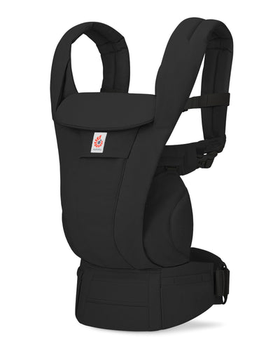 Ergobaby Omni Deluxe Baby Carrier for Newborn to Toddlers 0-48 Months (7-45 lbs) - 4-Position 100% Premium Cotton Baby Carrier with Ergonomic Support, Storage Pockets, and Sun Hood - Onyx Black
