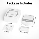 iDPRT Mini Sticker Maker Portable Printer with 1 Roll Sticker Paper - Bluetooth Inkless Printers for Study Notes, Pictures, DIY, Label, iOS & Android Free App with Multiple Templates, Grey