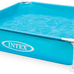 Intex 4 Foot x 12 Inch Miniature Durable Vinyl Outdoor Above Ground Frame Kiddie Swimming and Teaching Baby Pool for Ages 3 and Up, Blue