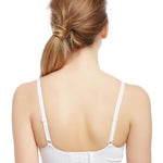 Motherhood Maternity Women's Wireless Clip Down Seamless Nursing Bra for Breastfeeding, White, Medium