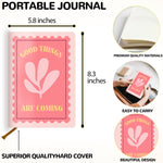 Cute Hardcover Ruled Journal Notebook, Trendy Preppy Journal Notebook, Journal College Ruled Notebooks, Trendy Hardcover Notebook for Teen Girls Teacher Office Supplies Planner