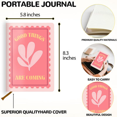 Cute Hardcover Ruled Journal Notebook, Trendy Preppy Journal Notebook, Journal College Ruled Notebooks, Trendy Hardcover Notebook for Teen Girls Teacher Office Supplies Planner