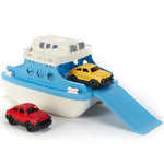 Green Toys Ferry Boat with Mini Cars Bathtub Toy, Blue/White, Standard