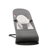 BabyBjörn Bouncer Balance Soft, Cotton/Jersey, Dark Gray/Gray 2-in-1 Adjustable Baby Bouncer Seat and Toddler Chair, Newborn to Toddler (8-29 lbs), 4 Positions, Lightweight & Portable