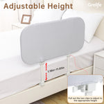 Grelife 33" Portable Travel Bed Rail for Toddlers (Compact), Fast Install, Adjustable Height, Tall Toddler Bed Rails for Crib, Single, Twin Bed, Foldable Baby Bed Rail Guard for Box, Flat Bed