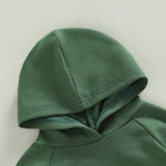 Thorn Tree Newborn Baby Boys Hooded Sweatshirt Long Sleeve Solid Romper Infant Baby Fall Winter Spring Outfits