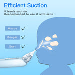 X-Bosak Nasal Aspirator for Baby, Electric Nose Sucker for Baby, Snot Sucker with 5 Levels Suction, Soothing Light & Nursery Rhymes