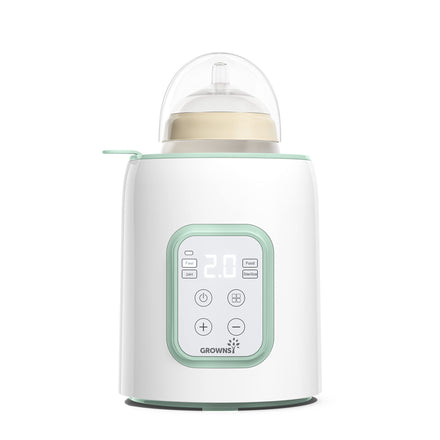 Baby bottle warmer with digital display on a white background
