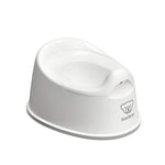 White baby potty with a visible brand logo on a white background