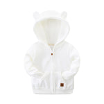 Baby Girls' Hoodies Activewear Super Soft and Warm Light Weight Jacket Suitable for 18-24M White Coat