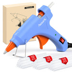 Assark 30W Mini Hot Glue Gun Kit with 30 Glue Sticks, Fast Preheating Hot Melt, High Temp for School Crafts DIY Arts and Quick Home Repairs, Blue