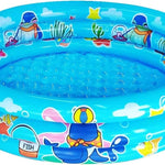 3 Rings Kiddie Pool for Toddler, 48”X12”，Kids Swimming Pool, Inflatable Baby Ball Pit Pool, Small Infant Pool (Blue)