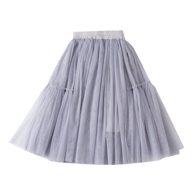 Generic Little Child Girls Long Skirt Girls Tiered Ruffle Maxi Skirts Girls Soft Lace Party Wedding Gown (Pink, 3-4 Years)