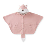 pureborn Toddler Girls Hooded Cape Cloak Fall Warm Outwear Carseat Poncho Jacket Winter Outfit Fox Face Pink 1-3 Years