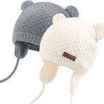 Duoyeree Kids Baby Hat Soft Warm Cable Knit Beanie Toddler Girl Fall Winter Hats