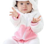 Unisex Baby Flannel Romper Animal Onesie Costume Hooded Cartoon Outfit