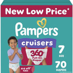 Pampers Diapers - Cruisers 360 - Size 5, 128 Count, Babyproof up to 100% Leakproof Pull-On Diaper