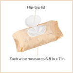 McKesson Baby Wipes - Scented with Powder Soft Fragrance, Contains Aloe and Vitamin E - 6.8 in x 7 in, 72 Wipes, 1 Pack