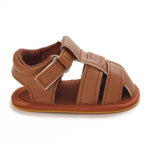 COSANKIM Infant Baby Boys Girls Summer Sandals Non Slip Soft Sole Toddler First Walker Crib Shoes(0-18 Months)(G-brown baby shoes)