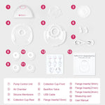 Air Pro™ Ultra-Discreet Wearable Breast Pump - Double Pack | Wearable Breast Pump 27mm | 15mm 18mm 21 mm 24mm Flange Inserts Included | 12 Gears 3 Modes