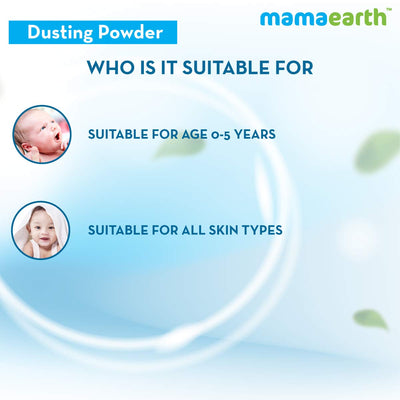 Mamaearth Dusting Powder for Babies | with Organic Oatmeal & Arrowroot | Talc-Free Baby Powder | for Diaper Rash, Sweat or Dry & Irritated Skin | 10.58 Oz/300g