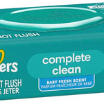 Pampers Baby Wipes, Complete Clean Baby Fresh Scented Wipe, Gently Cleans Head to Toe, 72 Total (1 Flip-Top Packs)