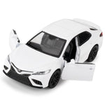 RMZ City 1:36 Camry XSE Car Model, Diecast Pull Back Model Toy Car, Doors Open, Collection Kids Toy for Aged 3 and up, Gift White