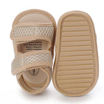 LAFEGEN Baby Boys Girls Summer Sandals Non Slip Soft Sole Outdoor Infant Toddler First Walker Crib Shoes(0-18Months) 0-6 Months Infant, 07 Khaki
