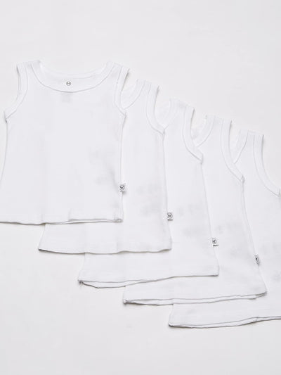 HonestBaby Sleeveless Muscle T-shirts 100% Organic Cotton for Infant Baby and Toddler Boys, Girls