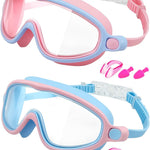 Rantizon Swim Goggles 2 Pack, Wide View Anti Fog&UV Swimming Goggles for Audlt, No Leaking Summer Gifts for Men Women Kid