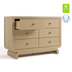 Storkcraft Santorini 6 Drawer Double Dresser (Driftwood) - GREENGUARD Gold Certified, Interlocking Drawer System, Dresser Drawer Organizer for Kids Bedroom