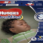 Huggies Size 3 Overnites Baby Diapers: Overnight Diapers, Size 3 (16-28 lbs), 132 Ct (2 Packs of 66), Packaging May Vary