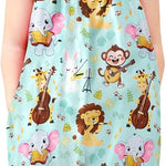 Toddler Baby Girls Romper Sleeveless Jumpsuit Summer Clothes Adjustable Tie-Up Strap with Pocket Headband 1-5T