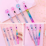 8 Pcs Cute Pens Kawaii Pens Fun Pen, 0.5mm Cat Paw Shiny Luminous Ballpoint Pen, Korean Japanese Stationery School Supplies for Teen Girls Women, Black Writing