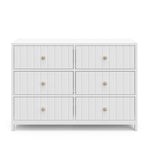 Graco Teddi 6 Drawer Double Dresser (White) – GREENGUARD Gold Certified, Interlocking Drawer System, Pre-Installed Drawer Tracks, Includes Two Sets of Knobs for Personalization