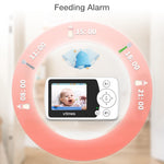 VTimes Baby Monitor with Camera and Audio - 2.4'' LCD Screen, Video Baby Monitor No WiFi Night Vision VOX Mode Pan-Tilt-Zoom Temperature Display Two-Way Audio Lullabies Feeding Alarm - 1000ft Range