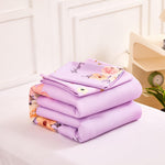 PERFEMET Pink Girls Toddler Bedding Set 4 Piece Floral Butterfly Printed Toddler Comforter Set with Sheets Soft Lightweight Tie Dye Kids Bed in A Bag for Teen Girls (Butterfly, Pink)