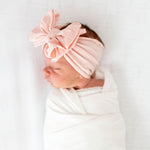 Baby Bling 2PK FAB-BOW-OUS®: rose quartz + ballet pink