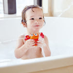 Hape Rock Pool Squirters | Colorful Baby & Toddler Bath Toys, Silicone and Non-Toxic Set, Water Spouting and Suction Crab & Fish