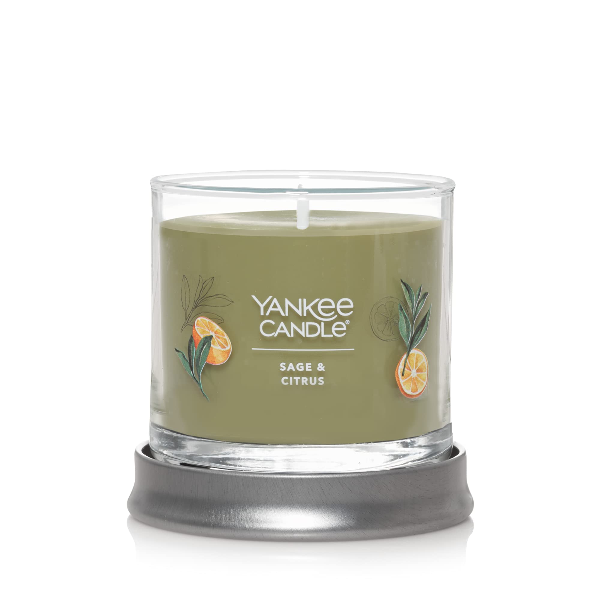 Yankee Candle Sage & Citrus Scented, Classic 22oz Large Jar Single Wick Candle, Over 110 Hours of Burn Time, Ideal for Home Decor and Gifts