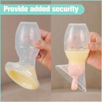 Bumblebee Manual Breast Pump with Breastfeeding Milk Saver Stopper& lid in Gift Box Food Grade Silicone bpa PVC and Phthalate Free 3.04oz/90ml